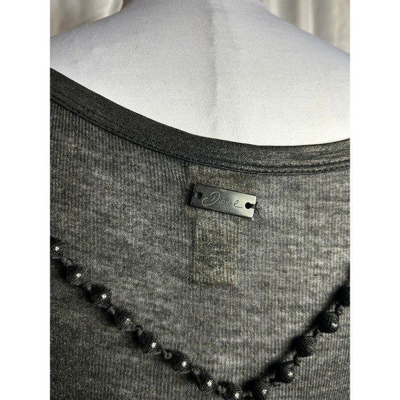 Rare Vintage Diesel Women's Tambass Tank Top Black Beaded Viscose - Picture 4 of 8